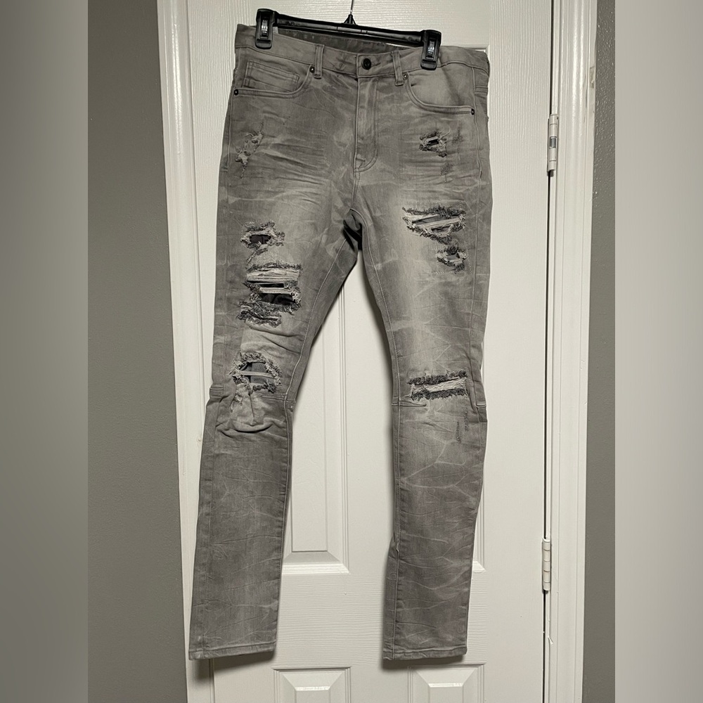Smoke rise grey jeans